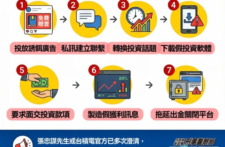 送優惠價825元「張忠謀自傳」竟是陷阱！詐團誘被害人投資養老院慘賠1,200萬元