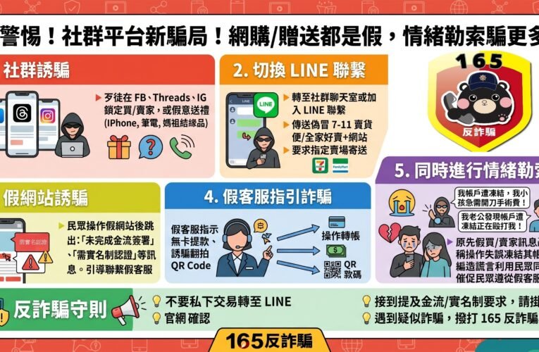 賣貨便要實名認證？刑事局示警：假客服誘騙無卡提款、QR Code付款碼