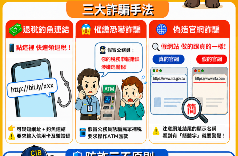 報稅族注意！假內政部郵件要求更新自然人憑證　刑事局：輸入個資恐遭二次詐騙