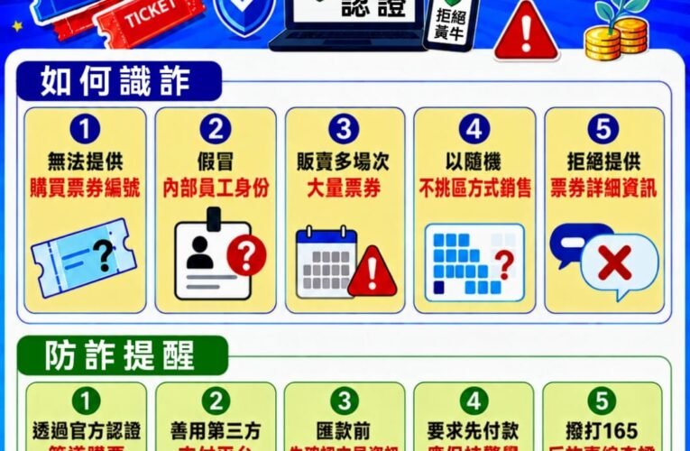 打擊黃牛與購票詐騙行為　政院推三不原則守護消費安全