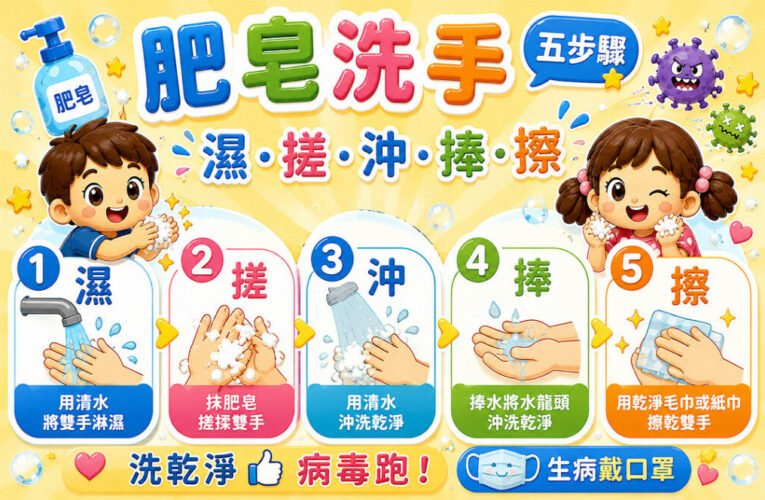 迎戰腸病毒！屏縣府衛生局提醒：肥皂勤洗手、落實洗手五字訣