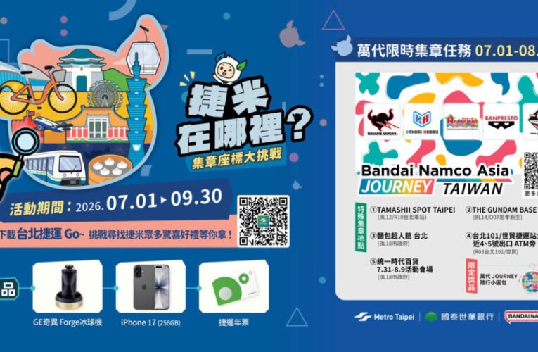 迎接暑假 北捷邀您挑戰集章 抽iPhone 17、捷運年票 活動首日逾7,000名會員參與