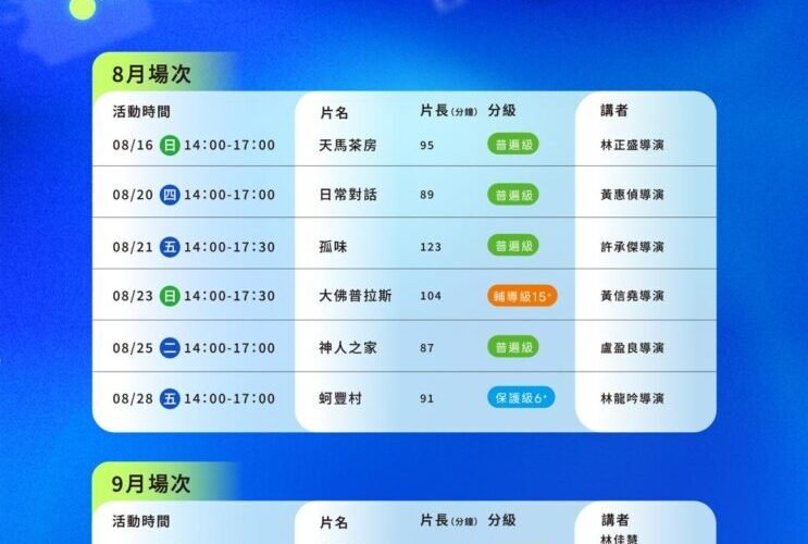 相招來去看電影‧學台語又來了！中正紀念堂今年精選 8 部台語佳作，歡迎全家做伙來看好片、學台語！