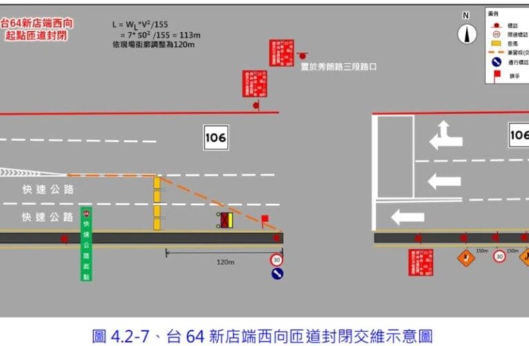 萬大線CQ810標機電工程施工　9/29起分階段封閉台64線部分路段