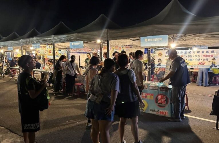 東岸舖食節化身反犯罪宣導場　臺東少年隊趣味宣導反毒反詐反霸凌