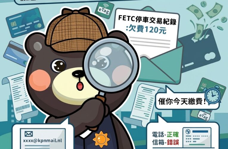 120元停車費竟遭盜刷15萬元！刑事局揭假遠通郵件「真客服、假連結」