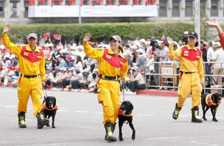 基隆搜救犬日常訓練添利器　華樂扶輪社捐犬用電動跑步機