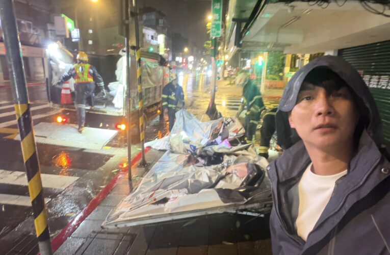 薔琵強颱北市多傳災情　陳宥丞競選帆布遭吹落第一時間致歉處理