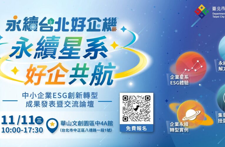 北市推中小企業ESG轉型　36顆「永續星球」11/11華山展出